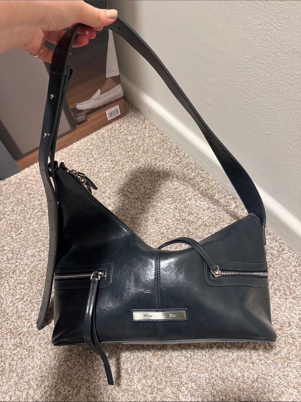 Matin kim dark denim blue bag